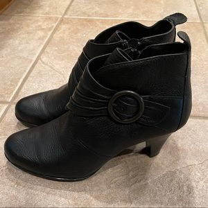 Born black buckle booties